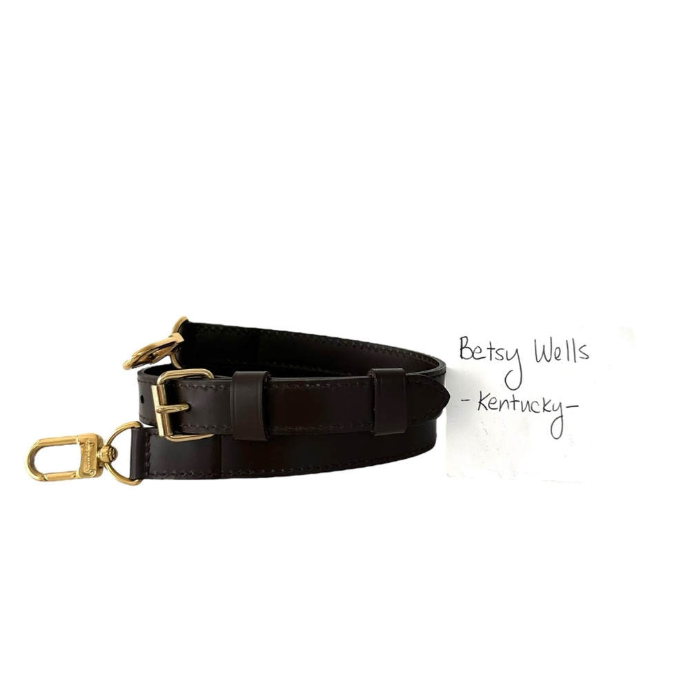 Louis Vuitton Adjustable Brown Strap - matches Damier Ebene print
